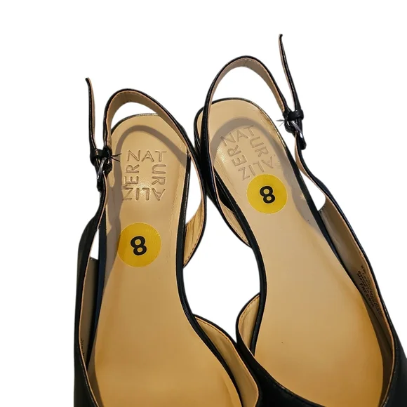 Naturalizer Freesia Pumps Size 8 Black Slingback Heels Leather - Picture 5 of 5